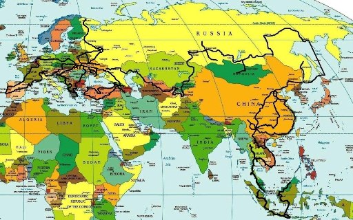 карта автостопа по азии и европе